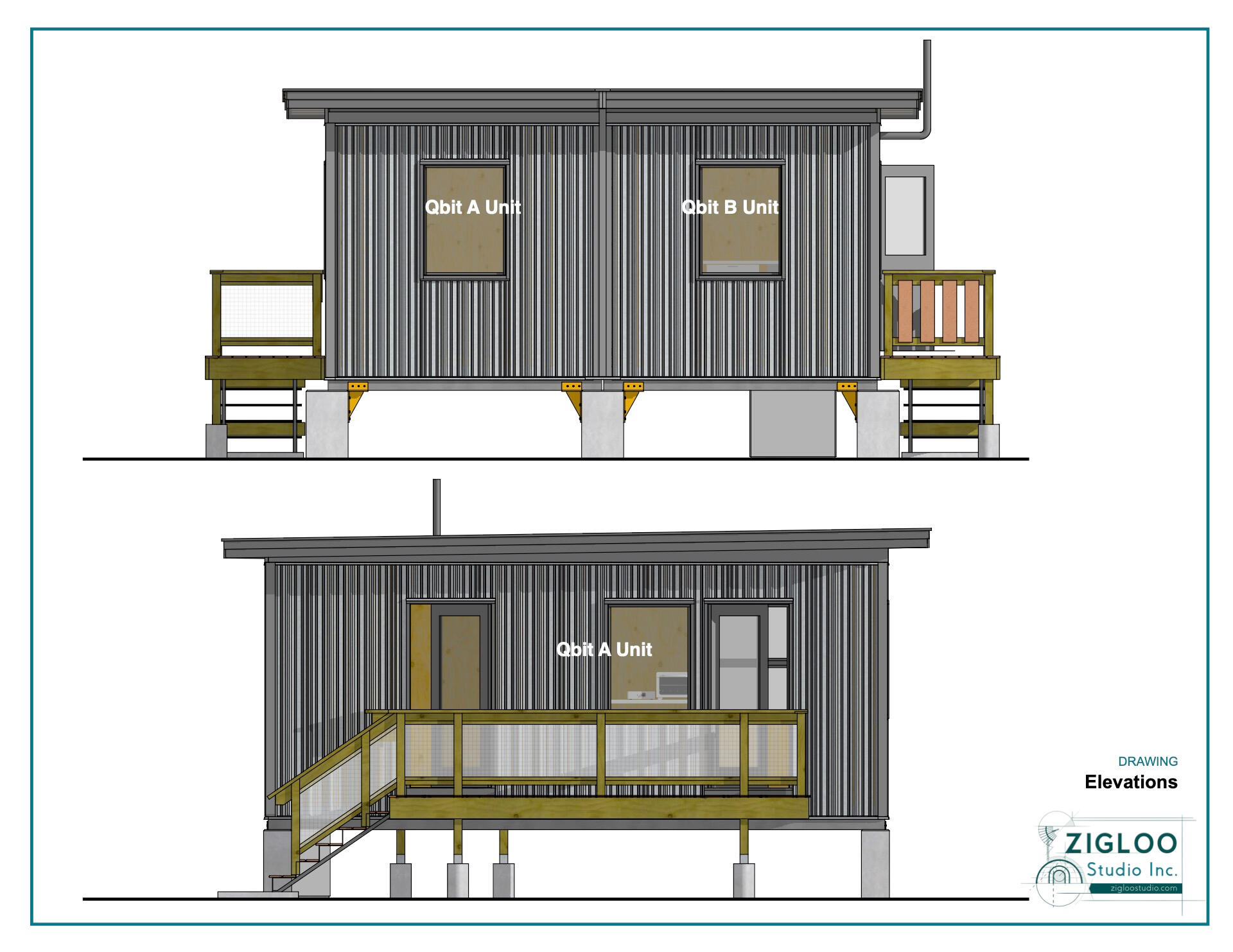Qbit exterior elevations